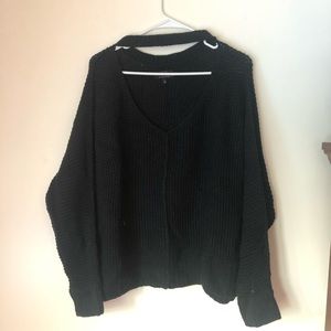 Lucky Brand v-neck choker sweater.